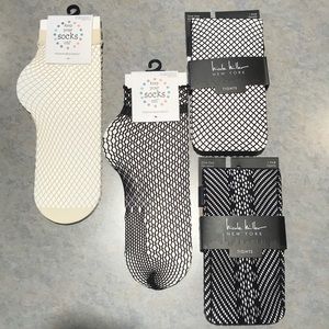 Nicole Miller tights & keep your socks on! anklets